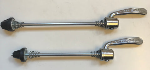 Miche Vintage Silver Quick Release Skewers Pair