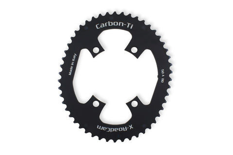 Carbon Ti Road Cam chainring outer and inner ring.