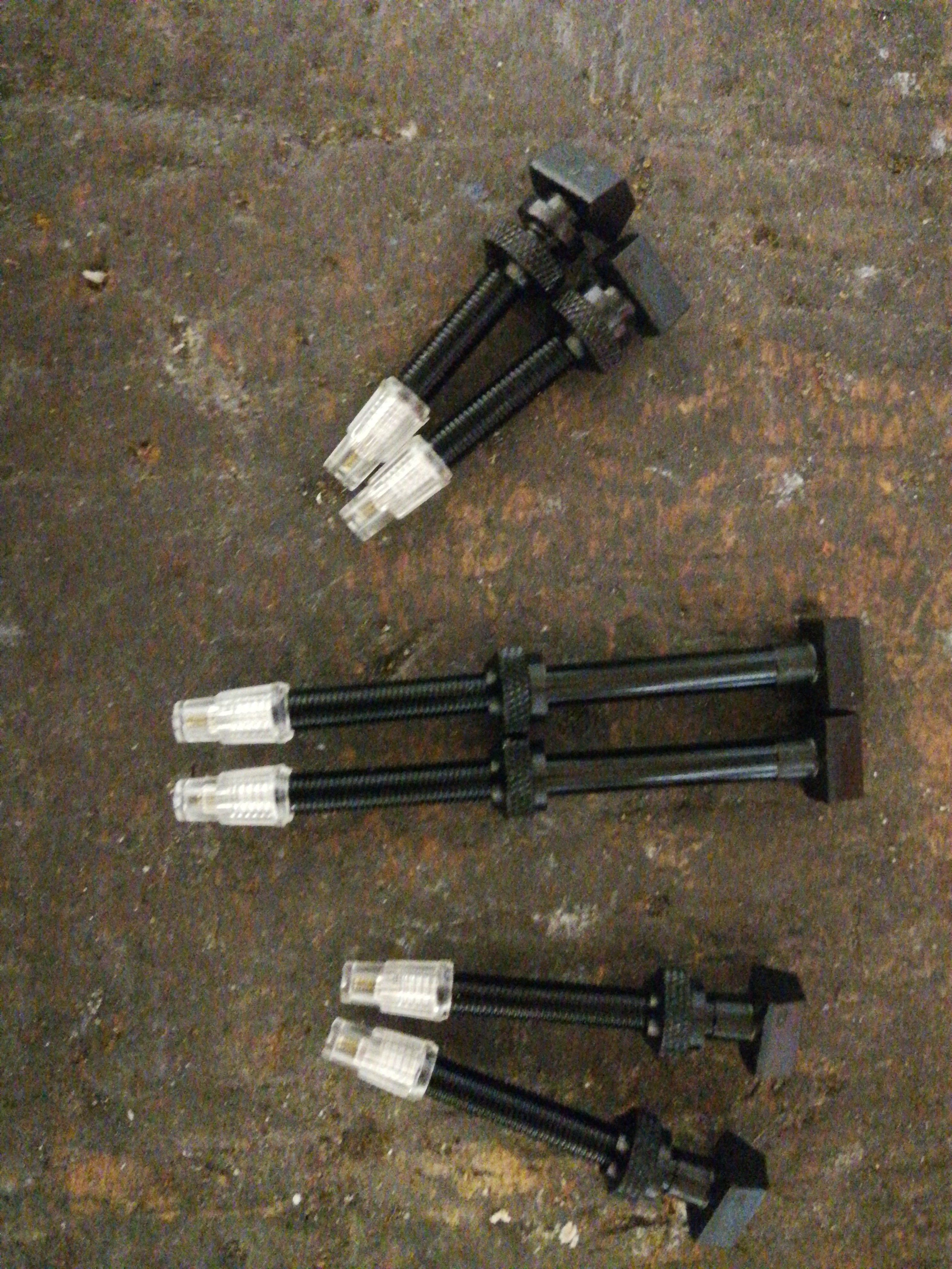 BORG black alloy tubeless valves x2 40mm, 50mm, 60mm, 70mm or 80mm long