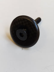Zenith 1 1/8" Carbon Top Cap Black