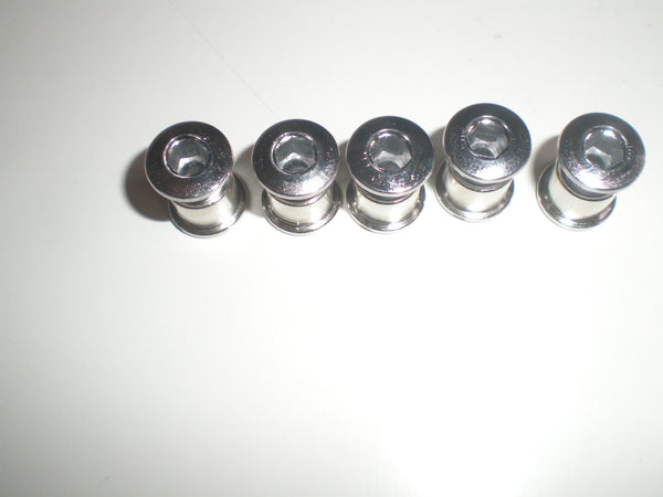 Runlux chrome plated steel double chainring bolts