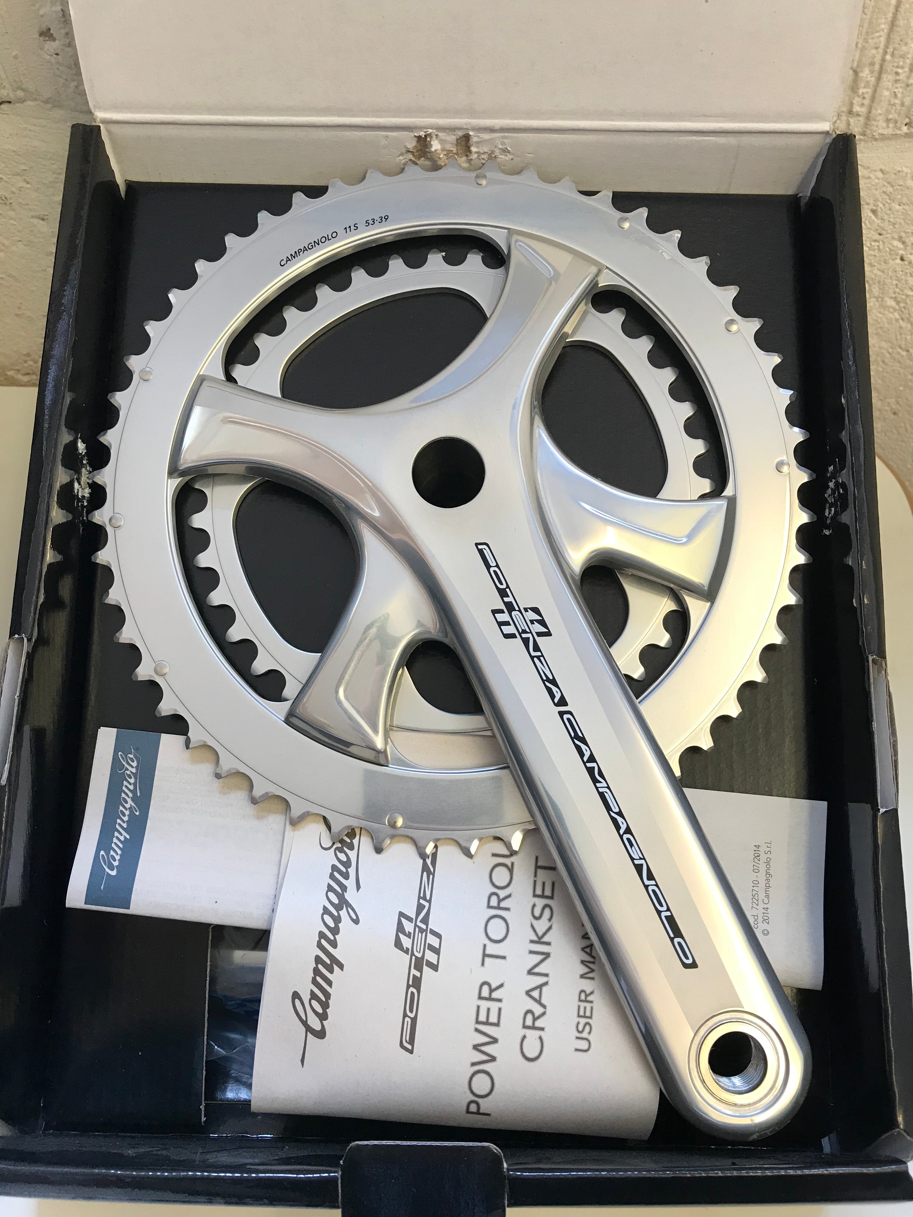 Campagnolo Potenza Power Torque Chainset Silver 172.5mm 53/39T