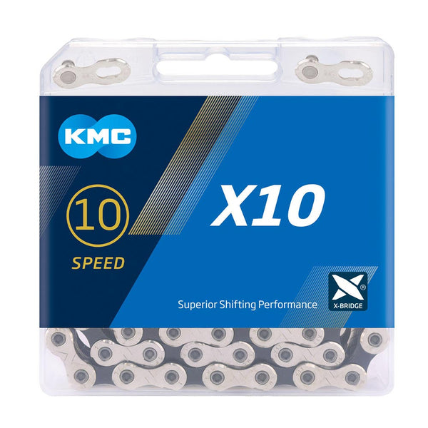 KMC X10 Chain 114 or 122 links silver/black